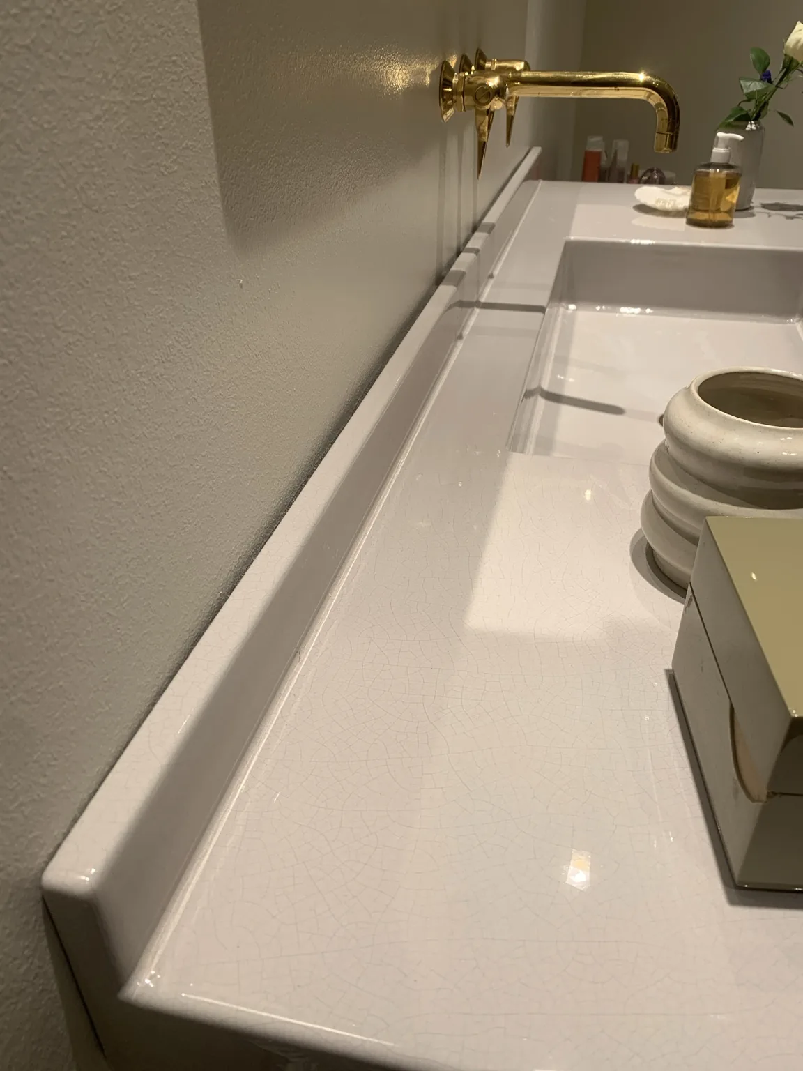 Før udskiftning af topfuge ved håndvask på Amagerbrogade